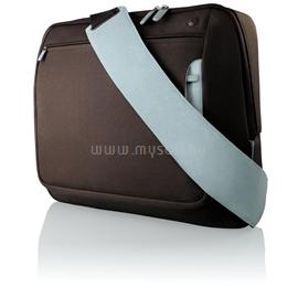 BELKIN Carrying Case Messenger Bag (Polyester/Fabric, Chocolate/Tourmaline for Notebook up to 17") F8N051EARL small