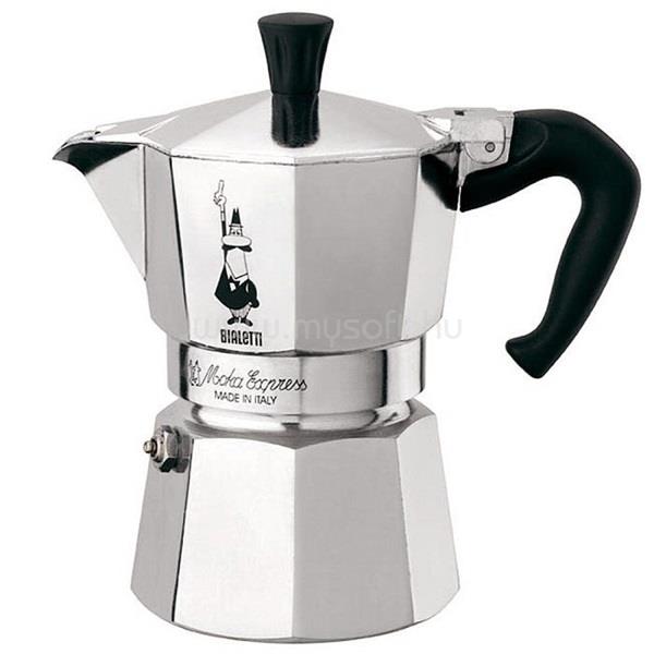 BIALETTI Moka Express 6 személyes inox kotyogós kávéfőző