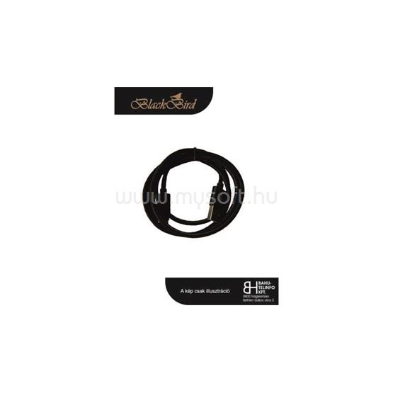 BLACKBIRD Iphone Adatkábel 5/5S/6/6S/7/8/X - 2A - 2m - fekete