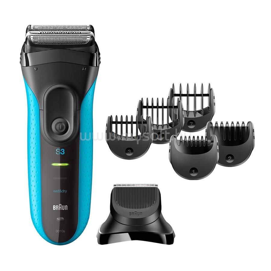 BRAUN Series 3 Shave&Style 3010BT 3 az 1-ben elektromos Wet&Dry borotva precíziós nyíróval és 5 fésűtartozékkal