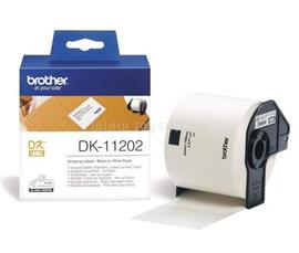 BROTHER DK-11202 fehér alapon fekete címke tekercsben 62mm x 100mm (300 címke/tekercs) DK11202 small