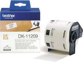 BROTHER DK-11209 fehér alapon fekete címke tekercsben 29mm x 62mm (800 címke/tekercs) DK11209 small