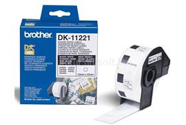 BROTHER DK-11221 fehér alapon fekete címke tekercsben 23mm x 23mm (400 címke/tekercs) DK11221 small