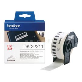 BROTHER DK-22211fehér alapon fekete folytonos filmrétegű címke tekercsben 29mm (15.24m) DK22211 small