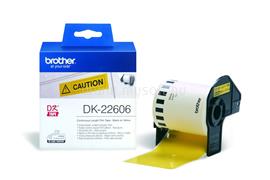 BROTHER DK-22606 sárga alapon fekete folytonos címke tekercsben 62mm (15.24m) DK22606 small