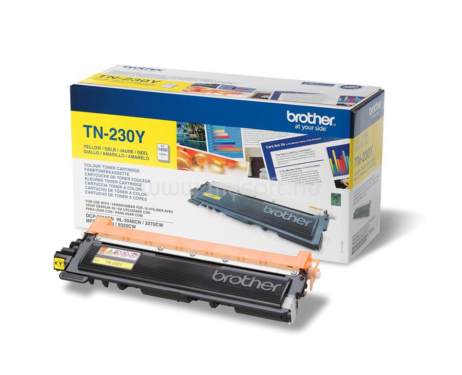 BROTHER Toner TN-230Y Sárga (1400 oldal)