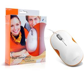 CANYON Optical Wired Mouse CNR-MSL8 White/Orange CNR-MSL8O small