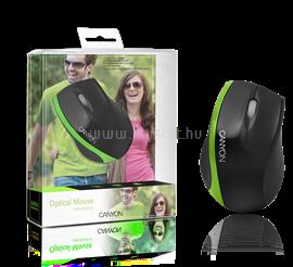 CANYON Optical Wired Mouse CNR-MSO01 Black/Green CNR-MSO01G small