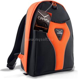 CANYON Notebook Back Pack (Nylon, Black/Orange for Notebook up to 15.4") CNR-NB1 small