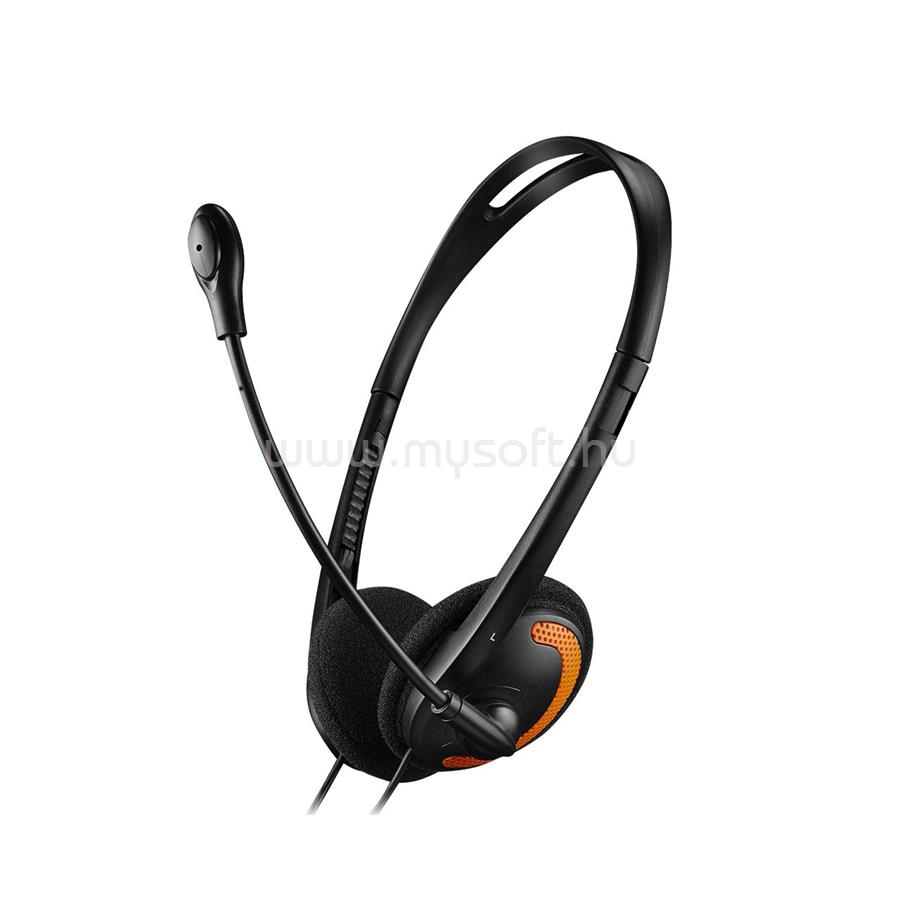 CANYON PC Mikrofonos Headset (fekete/narancs)