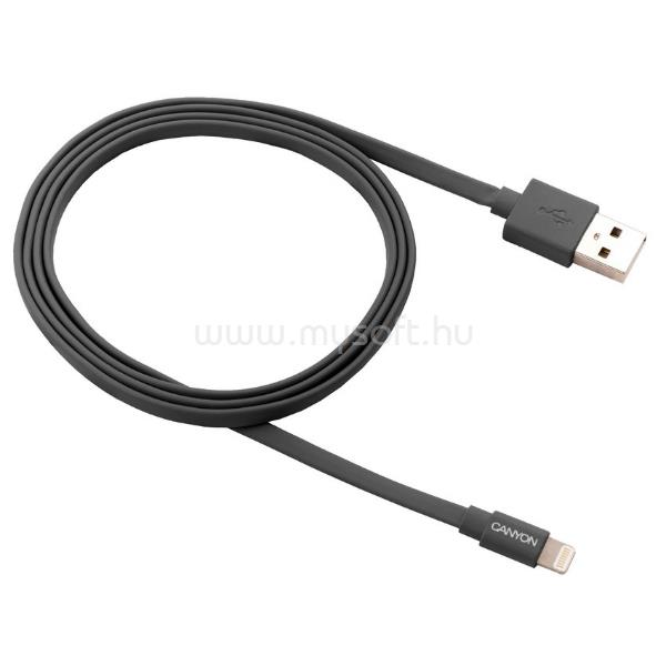 CANYON iPhone, iPad, iPod USB - Lightning Apple MFI kábel szürke