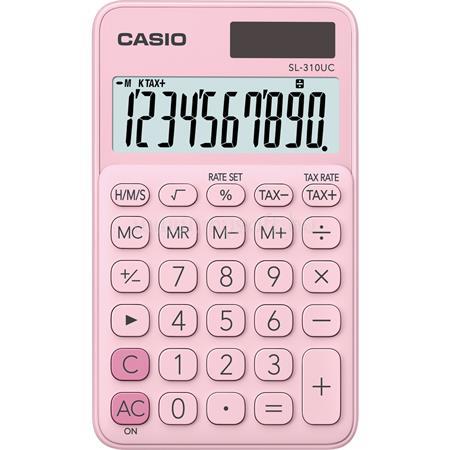 CASIO Zsebszámológép, 10 számjegy, "SL 310K", világos rózsaszín