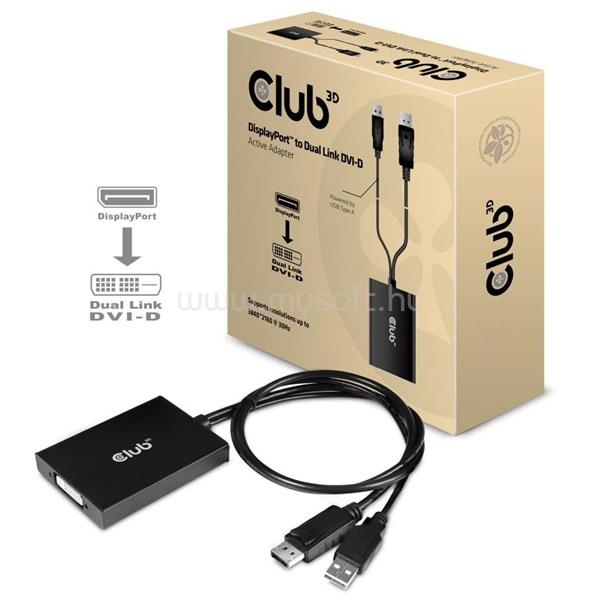 CLUB3D Displayport - DVI-I Dual-Link active adapter
