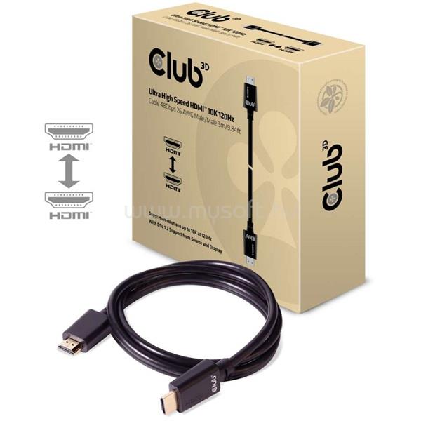 CLUB3D HDMI 2.1 - Ultra High Speed HDMI 10K 120Hz 3m kábel