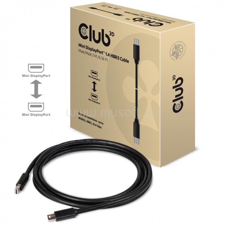 CLUB3D Mini Displayport - Mini Displayport 2m kábel