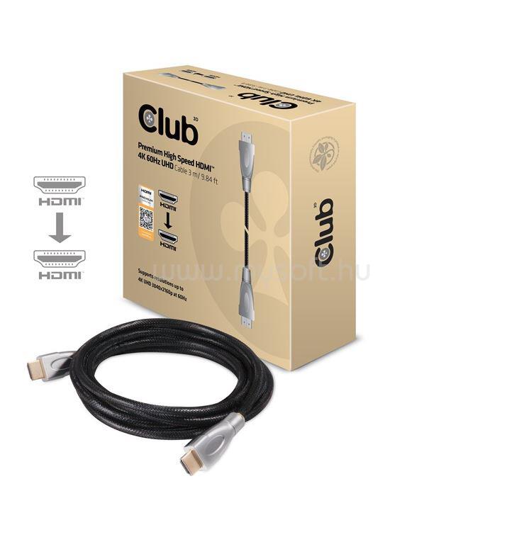 CLUB3D HDMI 2.0 - HDMI 2.0 1m prémium 4K60Hz kábel