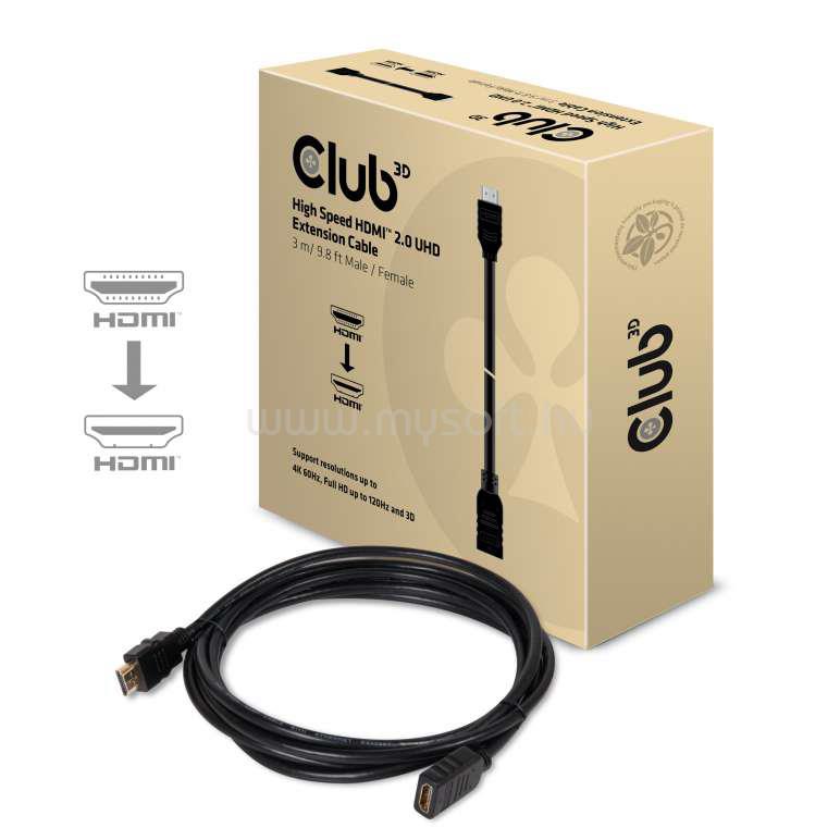 CLUB3D HDMI 2.0 - HDMI 3m kábel