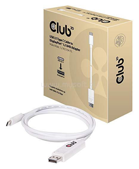 CLUB3D USB 3.1 Type C - DisplayPort 1.2 1.2m kábel