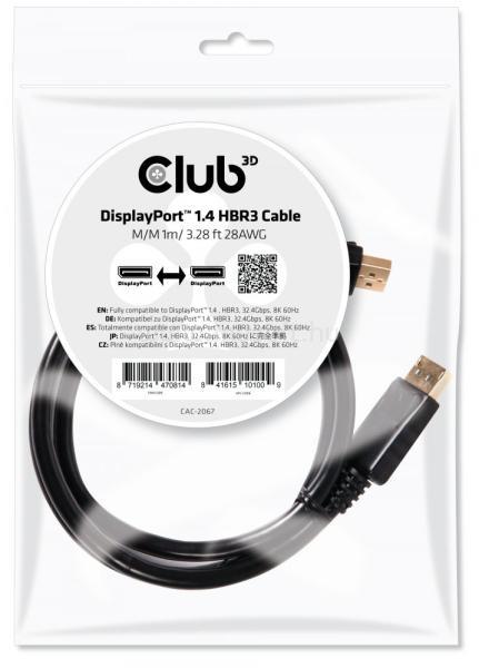 CLUB3D DisplayPort 1.4 - DisplayPort 1.4 1m kábel