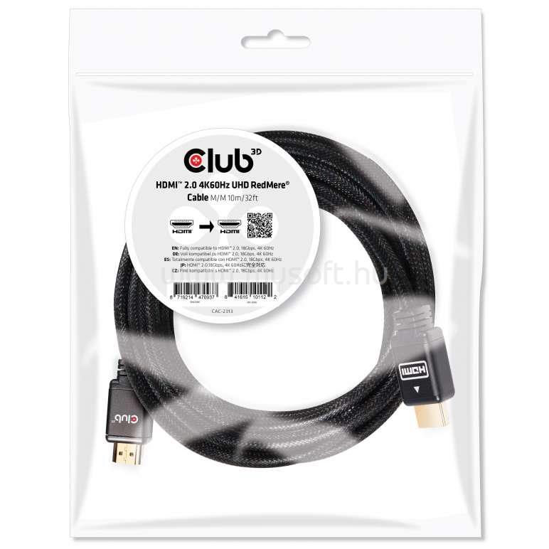 CLUB3D HDMI 2.0 - HDMI 2.0 UHD RedMere 10m kábel