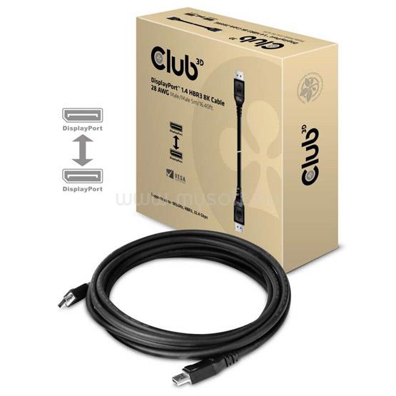 CLUB3D DisplayPort 1.4 HBR3 8K60Hz kábel M/M - 5m