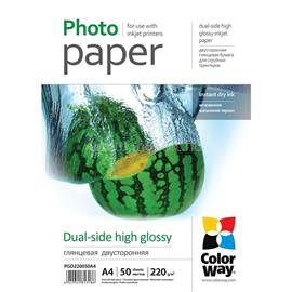 COLORWAY Fotópapír, kétoldalas magasfényű (dual-side high glossy), 220 g/m2, A4, 50 lap PGD220050A4 small