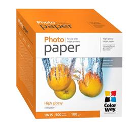 COLORWAY Fotópapír, magasfényű (high glossy), 180 g/m2, 10x15, 500 lap PG1805004R small