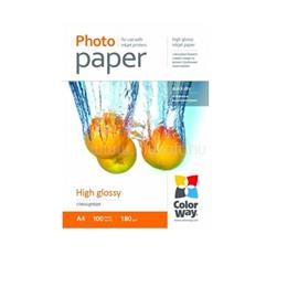 COLORWAY Fotópapír, magasfényű (high glossy), 180 g/m2, A4, 100 lap PG180100A4 small