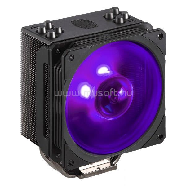 COOLER MASTER Hyper 212 RGB Black Edition 120x79,6x159mm 650-2000RPM (Intel, AMD) processzor hűtő