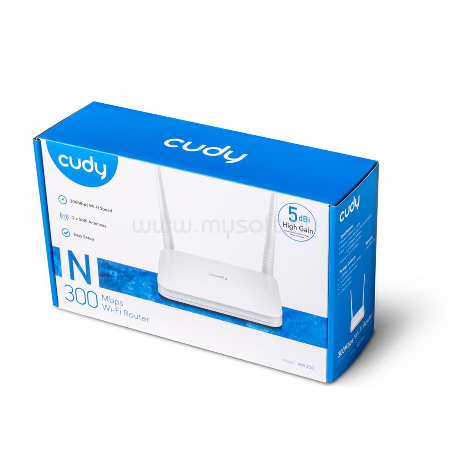 CUDY N300 Wireless Router (CUDY-WR300) | router | hálózat | mysoft.hu