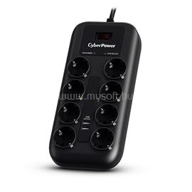 CYBERPOWER P0820SUF0-DE (8 aljzat) túlfeszültség védő és USB töltő 2 x 2.4A P0820SUF0-DE small