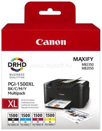 CANON patron PGI-1500XL BK/C/M/Y Fekete/Cián/Magenta/Sárga multipakk (1x34,7ml/3x12ml)