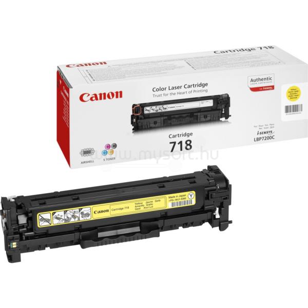 CANON Toner CRG718 Sárga (2900 oldal)