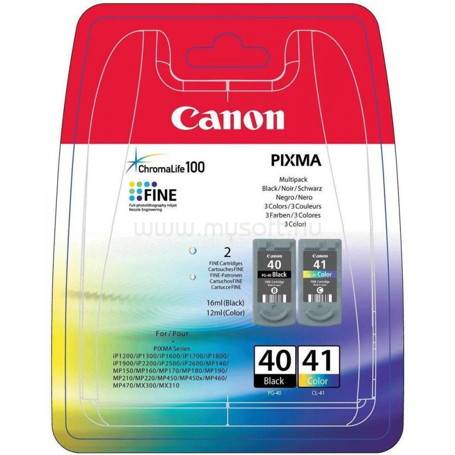 CANON Patron PG-40BK/ CL-41Color Fekete/Színes multipakk (1x16ml/1x12ml)