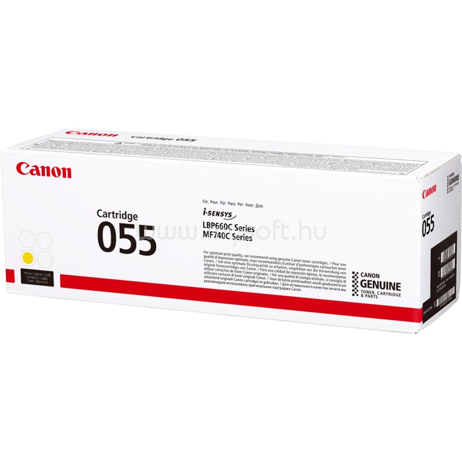 CANON Toner CRG055 Sárga (2100 oldal)