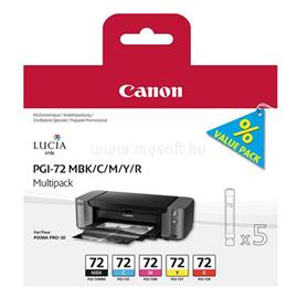 CANON Patron PGI-72MBK/C/M/Y/R Matt fekete/Cián/Magenta/Sárga/Piros (5x14ml) 6402B009 small