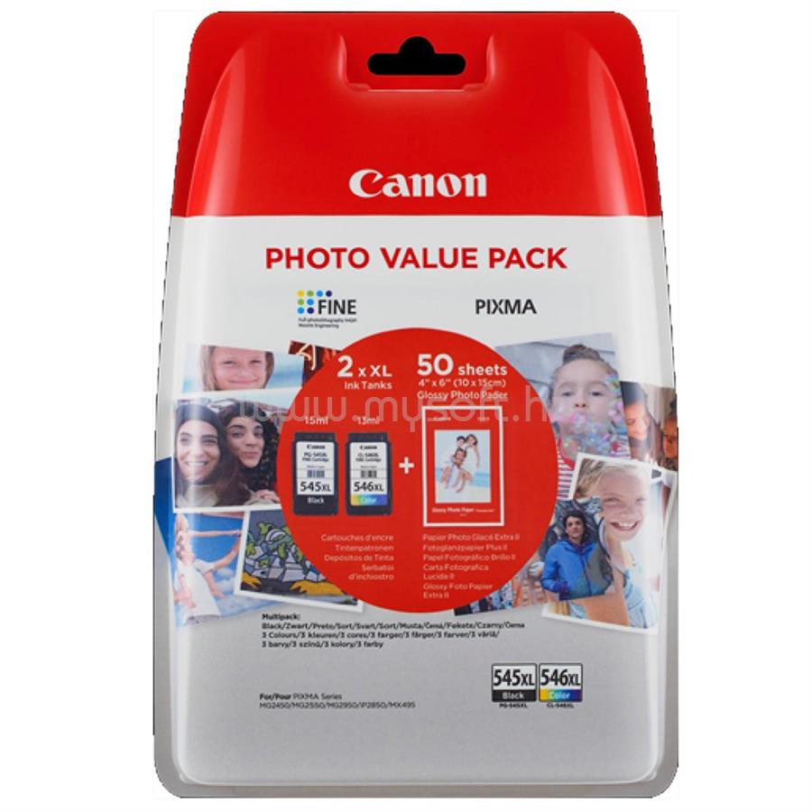 CANON Patron PG-545XL/ CL-546XL Fekete/Színes (1x15ml/1x13ml)