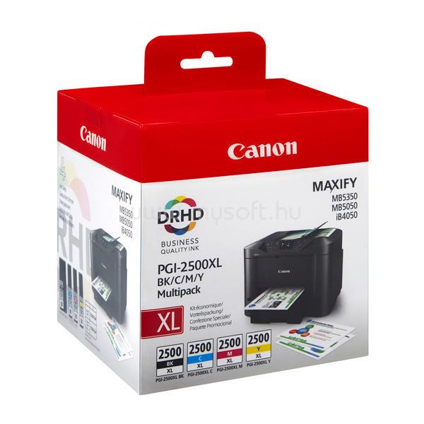 CANON Patron PGI-2500XL BK/C/M/Y/ Fekete/Cián/Magenta/Sárga (1x70,9ml/3x19,3ml)