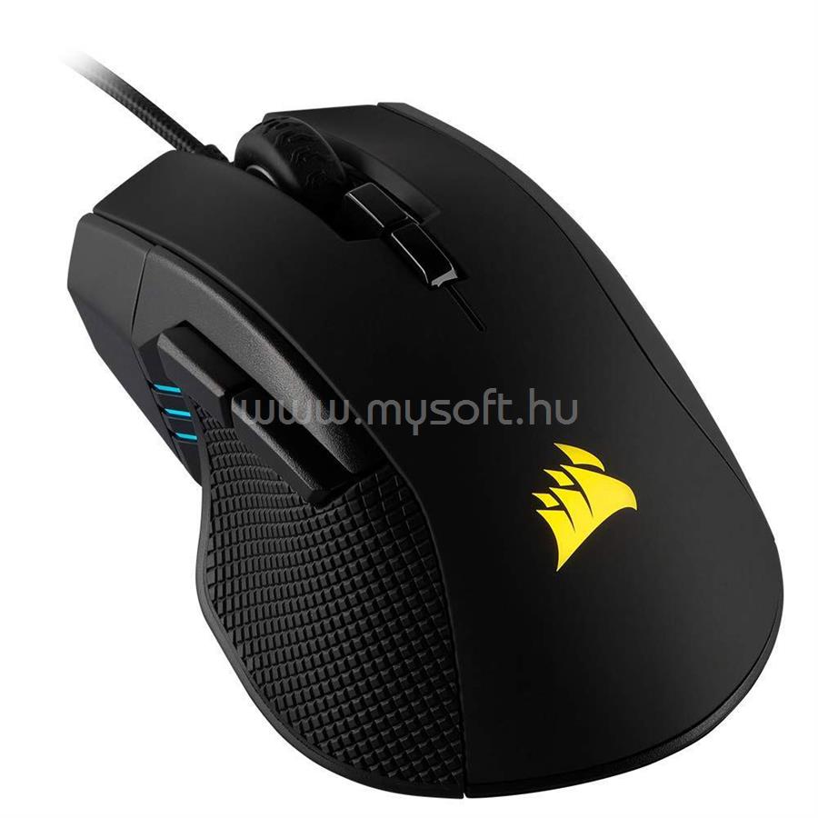 CORSAIR IRONCLAW RGB FPS/MOBA optikai gamer vezetékes egér (fekete)