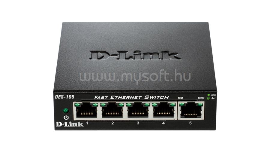D-LINK DES-105 Switch 5x100Mbps fémházas