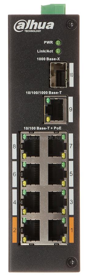 DAHUA PoE switch - PFS3110-8ET-96 (8x 100Mbps PoE (96W) + 1x 1Gbps + 1 SFP, 53VDC)