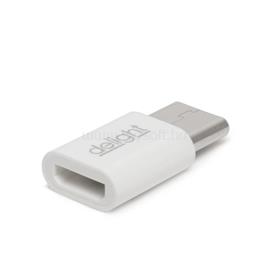 DELIGHT 55448C USB Type-C adapter MicroUSB fehér 55448C small