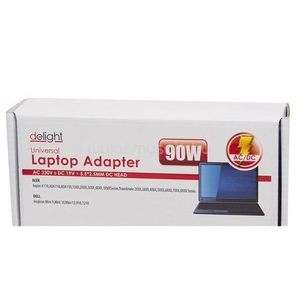 DELIGHT Univerzális laptop/notebook töltő adapter tápkábellel