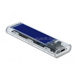 DELOCK Külső Ház M.2 NVMe PCIe SSD USB 3.1 Gen 2 Type-C female, átlátszó DL42620 small