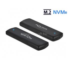 DELOCK Külső Ház M.2 NVMe PCIe SSD USB 3.1 Gen 2 Type-C female, tool free DL42615 small