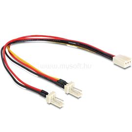DELOCK Molex 3 pin anya > 2 x Molex 3 pin apa (ventillátor) 22 cm kábel DL89343 small
