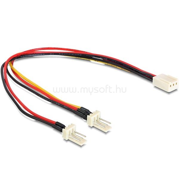 DELOCK Molex 3 pin anya > 2 x Molex 3 pin apa (ventillátor) 22 cm kábel