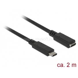 DELOCK kábel USB 3.1 Gen 1 Type-C male/female hosszabbító, 3A, 2m, fekete DL85542 small