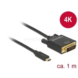 DELOCK kábel USB Type-C male to DVI 24+1 male (DP Alt Mode) 4K 30Hz, 1m, fekete DL85320 small