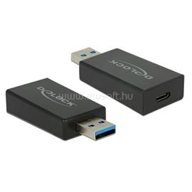 DELOCK Átalakító USB 3.1 Gen 2 Type-A male to USB Type-C female, aktív, fekete DL65689 small